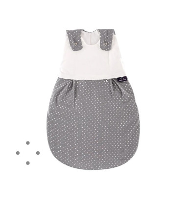 Träumeland Babyschlafsack LIEBMICH Pünktchen grau