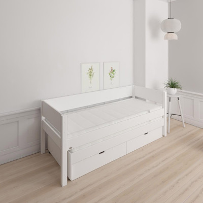 Manis-h children's bed Luna pull-out bed 90 x 200 with drawers Snow white