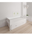 Manis-h Kinderbett Luna Ausziehbett 90 x 200 mit Schubladen Snow white