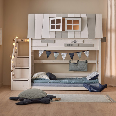 Lifetime Hangout low bunk bed 90 x 200 with slatted base standard whitewash
