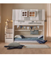 Lifetime Hangout low bunk bed 90 x 200 with slatted base standard whitewash