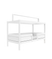 Lifetime 4 in 1 bed for fabric roof with rolling floor white