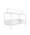 Lifetime Lit 4 en 1 pour toit en tissu avec sommier standard, blanc