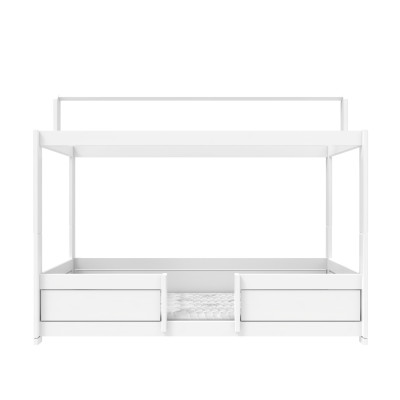 Lifetime Lit 4 en 1 pour toit en tissu avec sommier standard, blanc