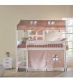 Lifetime 4 in 1 half-high bed with fabric canopy, Happy Rabbit with slatted base standard white