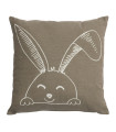 Lifetime Quadratisches Kissen Hase, Happy Rabbit