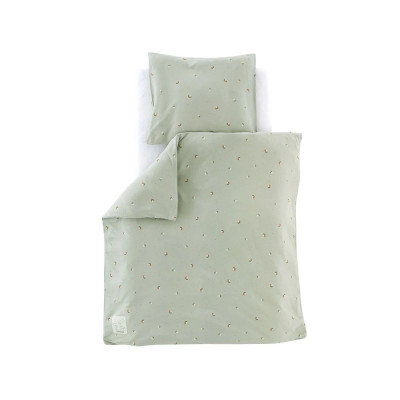 Träumeland linge de lit jersey Fiore vert 80/80 + 35/40 cm