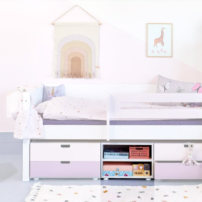 Manis-h Breites Regal mit 1 Boden Snow white