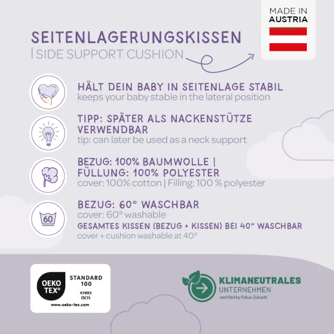 Träumeland Seitenlagerungskissen für Babys Garden