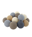 Lifetime Lichterkette mit Baumwollkugeln - Beach Blue