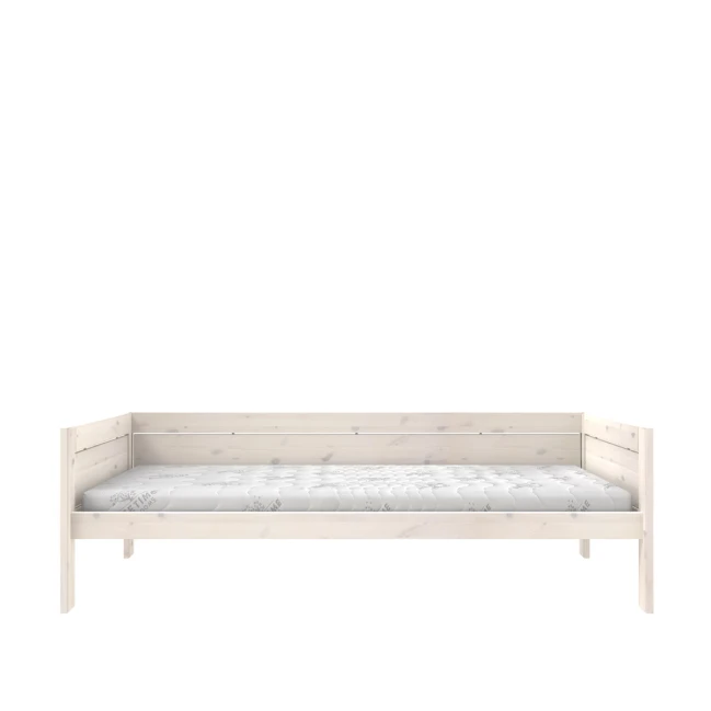 Lifetime base bed 90x200 cm in whitewash with roll slatted frame