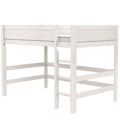 Lifetime Halbhohes Bett 120 cm Deluxe Lattenrost mit 28 Latten whitewash