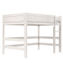 Lifetime Halbhohes Bett 120 cm Deluxe Lattenrost mit 28 Latten whitewash