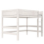 Lifetime Kidsrooms Mittelhoch Bett 120 cm, Deluxe Lattenrost mit 28 Latten whitewash