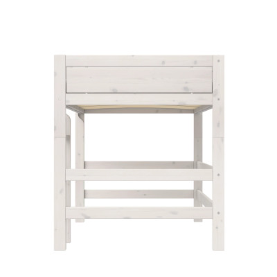 Lifetime Kidsrooms Mittelhoch Bett 120 cm, Deluxe Lattenrost mit 28 Latten whitewash