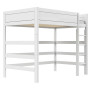 Letto a soppalco Lifetime Kidsrooms 120 cm, doghe a rullo premium con 23 stecche, bianco