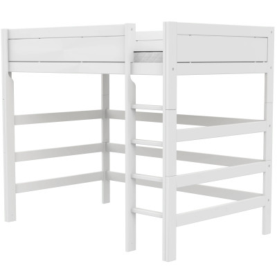 Letto a soppalco Lifetime Kidsrooms 120 cm, doghe a rullo premium con 23 stecche, bianco