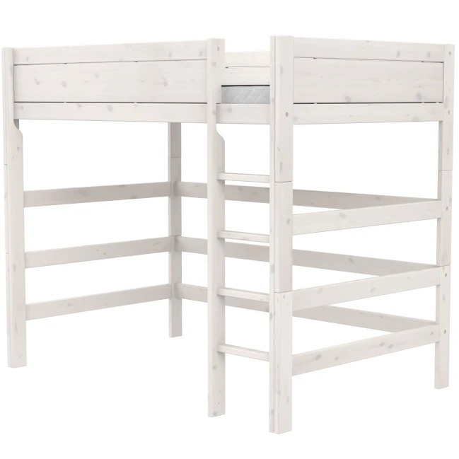 Lifetime Kidsrooms Hochbett 120 cm, Deluxe Lattenrost mit 28 Latten whitewash
