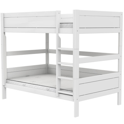 Letto a castello Lifetime Kidsrooms 120 cm, rete a doghe Deluxe con 28 stecche, bianco
