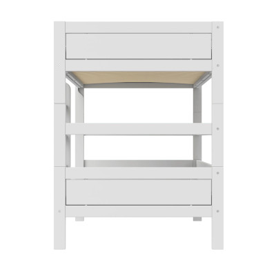 Letto a castello Lifetime Kidsrooms 120 cm, rete a doghe Deluxe con 28 stecche, bianco