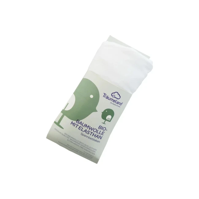 Träumeland fitted sheet organic cotton with elastane 90 x 200 cm white