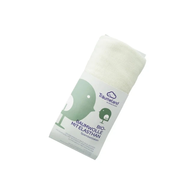 Träumeland fitted sheet organic cotton with elastane 35 x 78 cm mint