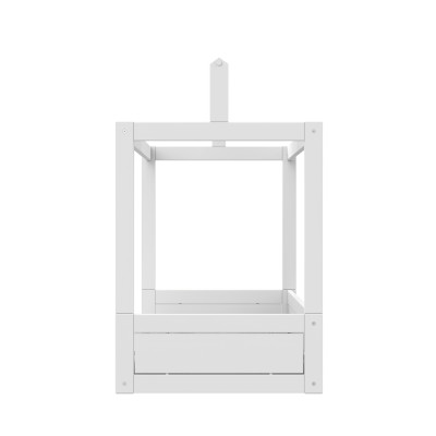 Letto Montessori Lifetime con struttura del tetto incl. Rete a doghe Premium Bianco