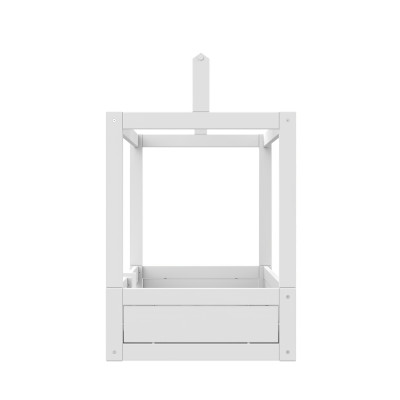 Lifetime Montessori house bed with fall guard, incl. Premium slatted base White