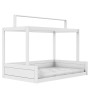 Letto Montessori 120 Lifetime con struttura del tetto incl. Rete a doghe Premium Bianco