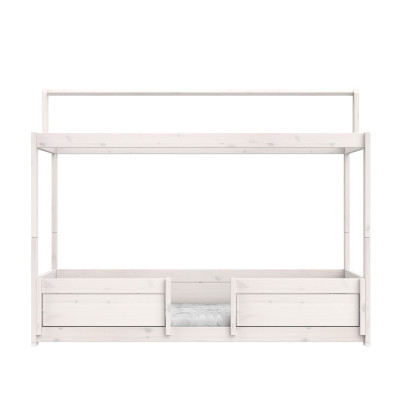 Lifetime 4 in 1 bed for fabric roof, 90x200 cm with roll slatted frame whitewash