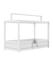 Lifetime 4 in 1 letto per tetto in tessuto con pavimento rotabile bianco