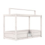 Lifetime 4 in 1 bed for fabric roof, 90x200 cm incl. Premium slatted base whitewash