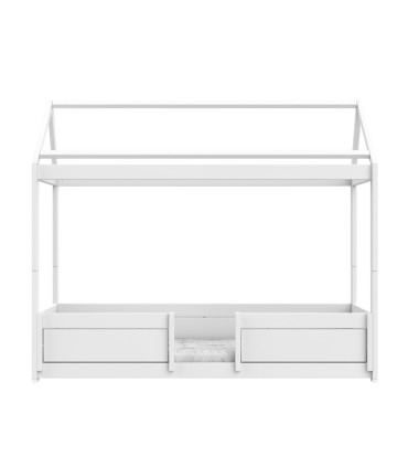 Vita 4 in 1 letto di casa per tetto in tessuto con pavimento rotabile bianco