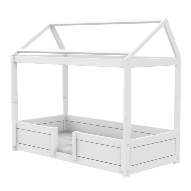 Lifetime 4 in 1 house bed for fabric roof with rolling floor white