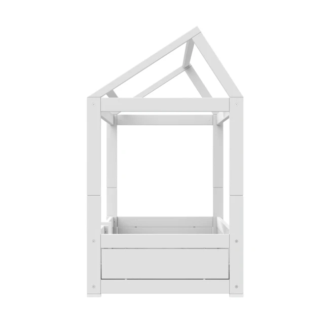 Lifetime 4 en 1 lit de maison pour toit en tissu avec sommier, blanc