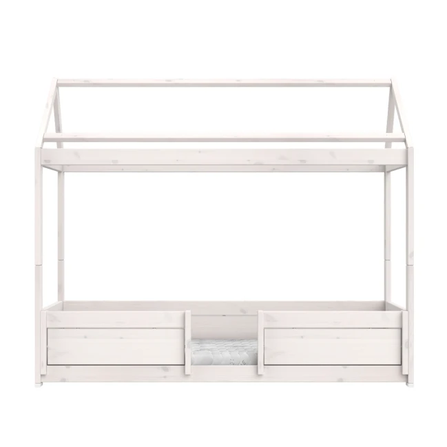 Lifetime 4 in 1 Hausbett für Stoffdach inkl. Lattenrost Premium Whitewash