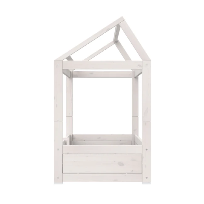 Lit cabane Lifetime 4 en 1 pour toit en tissu incl. sommier Premium, whitewash