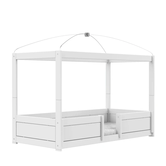 Lifetime 4 in 1 Bett mit Himmeldach inkl. Rollboden Premium white