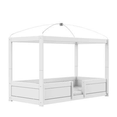 Lifetime 4 in 1 Bett mit Himmeldach inkl. Rollboden Premium white