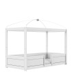 Lifetime 4 in 1 Bett mit Himmeldach inkl. Rollboden Premium white