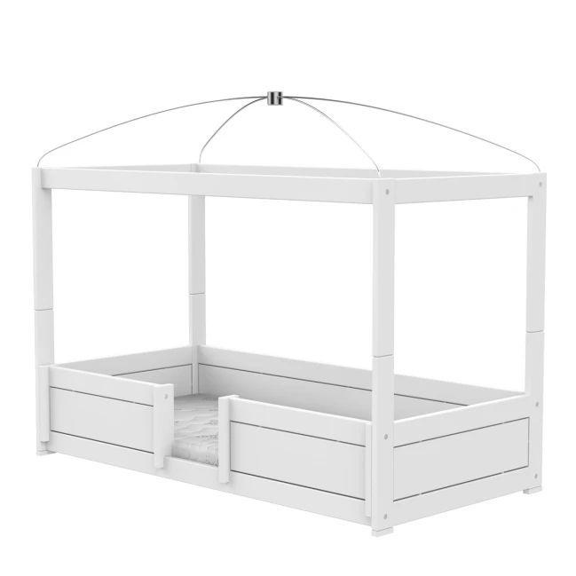 Lifetime 4 in 1 Bett mit Himmeldach inkl. Rollboden Premium white