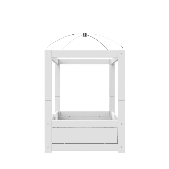 Lifetime 4 in 1 Bett mit Himmeldach inkl. Rollboden Premium white