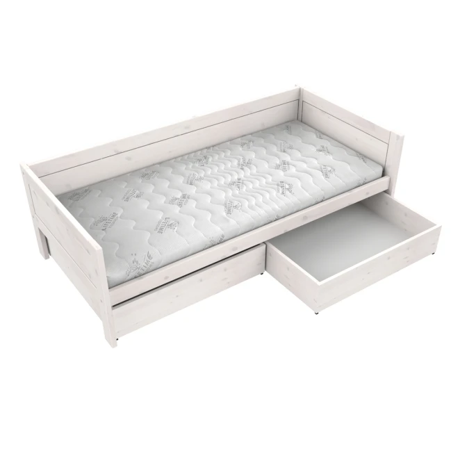 Lifetime Basisbett 90x200 cm mit Roll-Lattenrost Premium whitewash