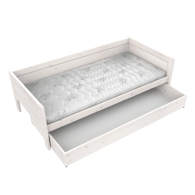 Lifetime Basisbett 90x200 cm mit Roll-Lattenrost Premium whitewash