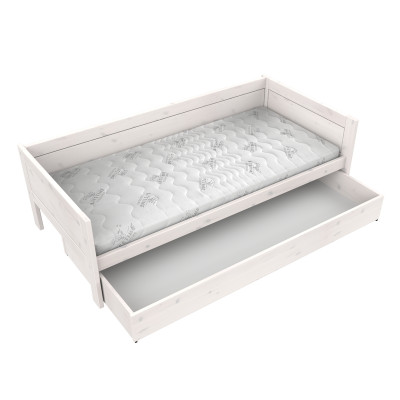 Lifetime Basisbett 90x200 cm mit Roll-Lattenrost Premium whitewash