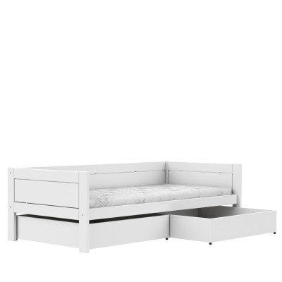 Lifetime Basisbett 90x200 cm mit Roll-Lattenrost weiss