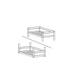 Lifetime base bed for 4 in 1 version with Premium Rolled Slat Frame in whitewash
