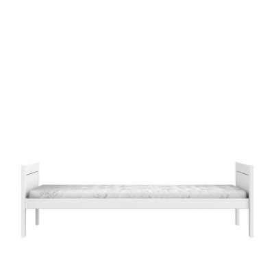 Lifetime Basisbett 90x200 cm, ohne Rückenteil, mit  Deluxe Lattenrost weiss