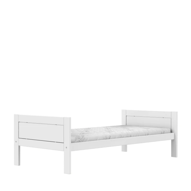 Lifetime base bed 90x200 cm, without back, with deluxe slatted frame white