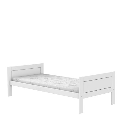 Lifetime Basisbett 90x200 cm, ohne Rückenteil, mit  Deluxe Lattenrost weiss